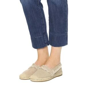 Joie Viviente Fringe Slip-On Tan Espadrille Flats